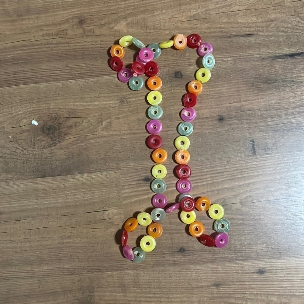 Vintage Christmas Candy Garland 5 feet long Multicolored Frosted Plastic